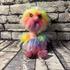 TY Beanie Boos Asha Rainbow Ostrich Bird Stuffed Plush Toy 2019 - Retired